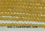 CTG148 15.5 inches 3mm round tiny yellow jade beads wholesale