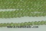 CTG149 15.5 inches 3mm round tiny peridot gemstone beads wholesale