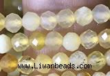 CTG1491 15.5 inches 3mm faceted round yellow opal beads wholesale