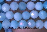 CTG1495 15.5 inches 3mm faceted round amazonite beads wholesale