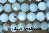 CTG1496 15.5 inches 3mm faceted round larimar gemstone beads