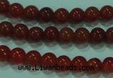 CTG15 15.5 inch 4mm round B grade tiny red agate beads wholesale