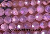 CTG1507 15.5 inches 3mm faceted round AB-color labradorite beads