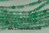 CTG152 15.5 inches 3mm round tiny green agate beads wholesale