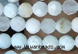 CTG1555 15.5 inches 4mm faceted round Chinese larimar beads