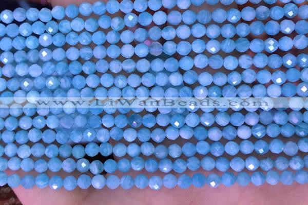 CTG1609 15.5 inches 3mm faceted round tiny amazonite beads