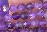 CTG1623 15.5 inches 3mm faceted round tiny amethyst beads