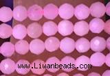 CTG1634 15.5 inches 2.5mm faceted round tiny pink opal beads