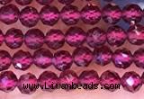 CTG1654 15.5 inches 2.5mm faceted round tiny red garnet beads