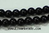 CTG18 15.5 inches 3mm round A grade tiny black agate beads