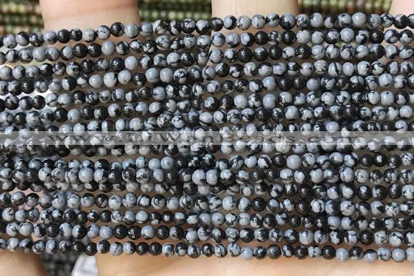 CTG2015 15 inches 2mm,3mm snowflake obsidian gemstone beads