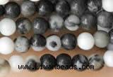 CTG2026 15 inches 2mm,3mm black & white jasper beads