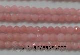 CTG203 15.5 inches 3mm faceted round tiny Chinese pink opal beads