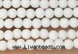 CTG2075 15 inches 2mm,3mm white porcelain beads wholesale