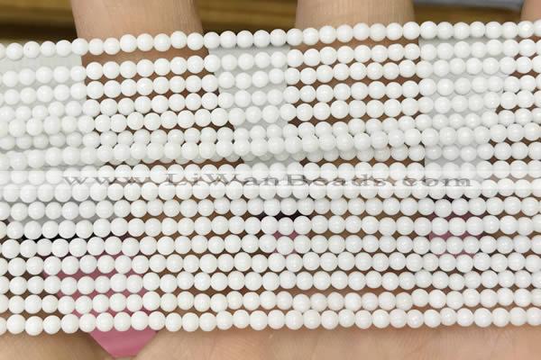 CTG2075 15 inches 2mm,3mm white porcelain beads wholesale