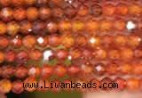 CTG2100 15 inches 2mm faceted round tiny quartz glass beads