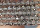 CTG2107 15 inches 2mm faceted round tiny ice obsidian beads