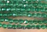 CTG2122 15 inches 2mm,3mm faceted round green agate gemstone beads