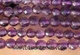 CTG2123 15 inches 2mm,3mm & 4mm faceted round amethyst gemstone beads