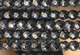 CTG2125 15 inches 2mm,3mm & 4mm faceted round hematite gemstone beads