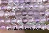 CTG2127 15 inches 2mm,3mm faceted round purple fluorite gemstone beads