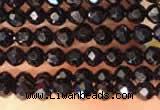 CTG2144 15 inches 2mm,3mm faceted round black spinel beads