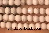 CTG2148 15 inches 2mm,3mm & 4mm faceted round white howlite beads