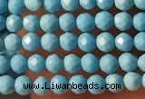 CTG2152 15 inches 2mm,3mm faceted round synthetic turquoise beads