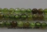 CTG219 15.5 inches 3mm faceted round tiny green garnet beads