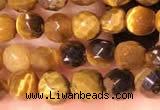 CTG2222 15 inches 2mm,3mm faceted round yellow tiger eye beads