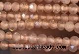 CTG2247 15 inches 2mm faceted round natural sunstone beads