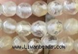 CTG2503 15.5 inches 4mm faceted round yellow watermelon beads