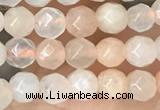 CTG2518 15.5 inches 4mm faceted round pink aventurine beads