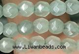 CTG2521 15.5 inches 4mm faceted round green aventurine beads