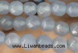 CTG2530 15.5 inches 4mm faceted round agate beads wholesale