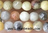 CTG2536 15.5 inches 4mm faceted round crazy lace agate beads