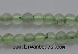 CTG255 15.5 inches 3mm round tiny green rutilated quartz beads