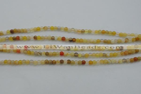 CTG263 15.5 inches 3mm round tiny yellow botswana agate beads wholesale