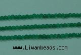 CTG28 15.5 inches 2mm faceted round green agate beads wholesale