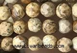 CTG3549 15.5 inches 4mm faceted round picture jasper beads