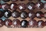 CTG3593 15.5 inches 4mm faceted round garnet beads wholesale