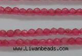 CTG402 15.5 inches 2mm faceted round tiny dyed candy jade beads