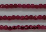 CTG403 15.5 inches 2mm faceted round tiny dyed candy jade beads