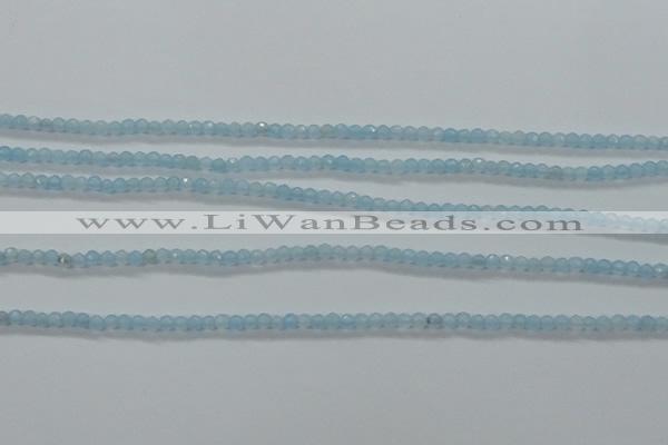 CTG408 15.5 inches 2mm faceted round tiny dyed candy jade beads