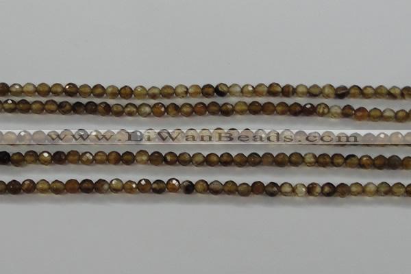 CTG427 15.5 inches 3mm faceted round tiny agate gemstone beads