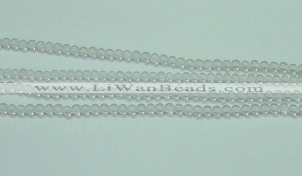 CTG44 15.5 inches 2mm round tiny white crystal beads wholesale