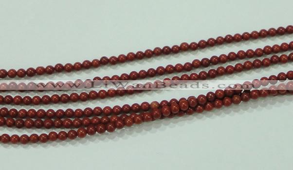 CTG48 15.5 inches 2mm round tiny red brick beads wholesale