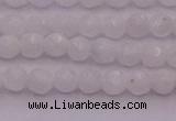 CTG506 15.5 inches 4mm faceted round tiny white moonstone beads