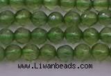 CTG512 15.5 inches 4mm faceted round tiny green apatite beads