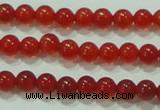 CTG52 15.5 inches 2mm round grade AA tiny red agate beads wholesale